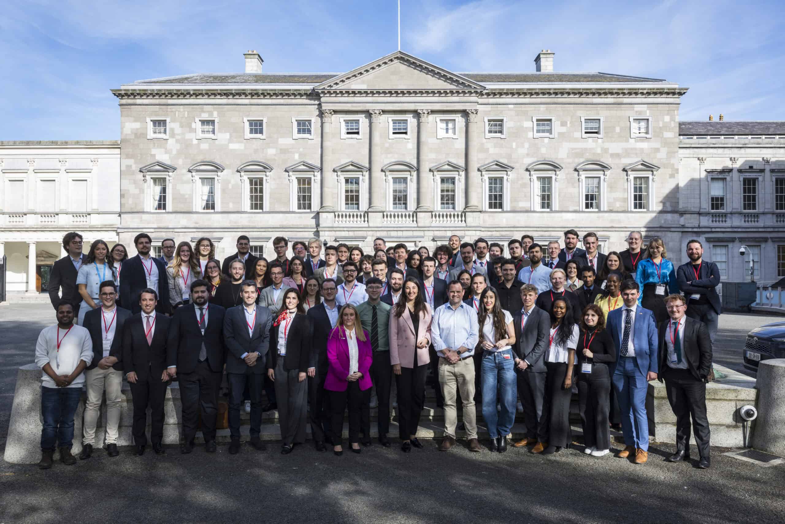 YEPP Council Meeting in Dublin. A group of young centre-right delegates in front of Ireland's Parliament.